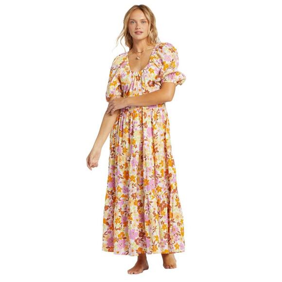 Billabong Endless Shore Maxi Floral Dress Size Large - Picture 1 of 13